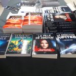 Mes romans "C'est arrivé en avril", "L'inaccessible étoile", "Le livre qui parle de toi", "La fille de demain" et "La directive Jupiter" à l'Hyper U de Colmar - 21 février 2026