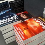 les romans "La directive Jupiter", "La fille de demain" ainsi que "C'est arrivé en avril" lors de la dédicace de l'auteur à l'Espace Culturel à Hirsingue, 7 mars 2026