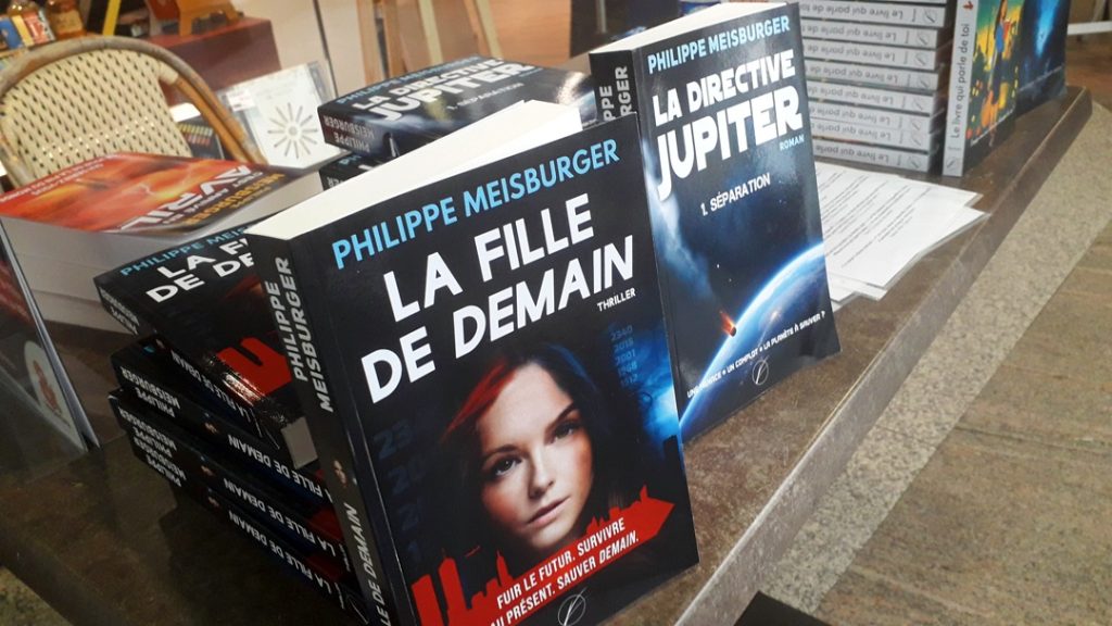 "La fille de demain" et "La directive Jupiter" au salon "La réunion du livre", au Passage de la Réunion, 22 mai 2026