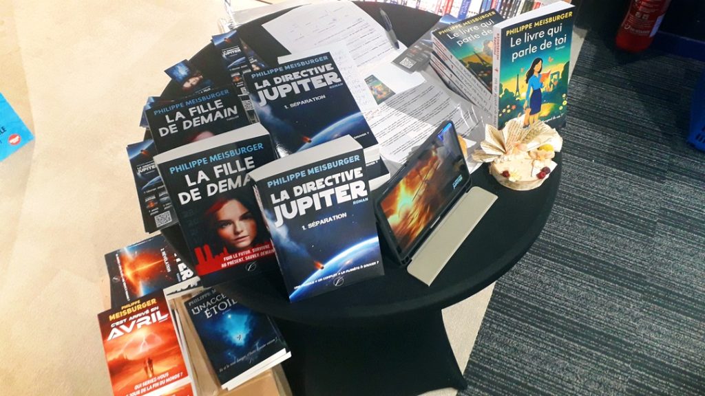 Ma table de dédicace au Leclerc d'Issenheim - 26 septembre 2026