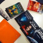 Les romans de Philippe Meisburger sur une table ronde